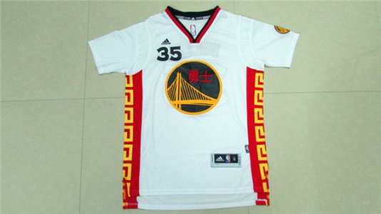 Maillot De Basket Golden State Warriors Stephen Curry 30 Chinese Version of Manches Courtes Blanc